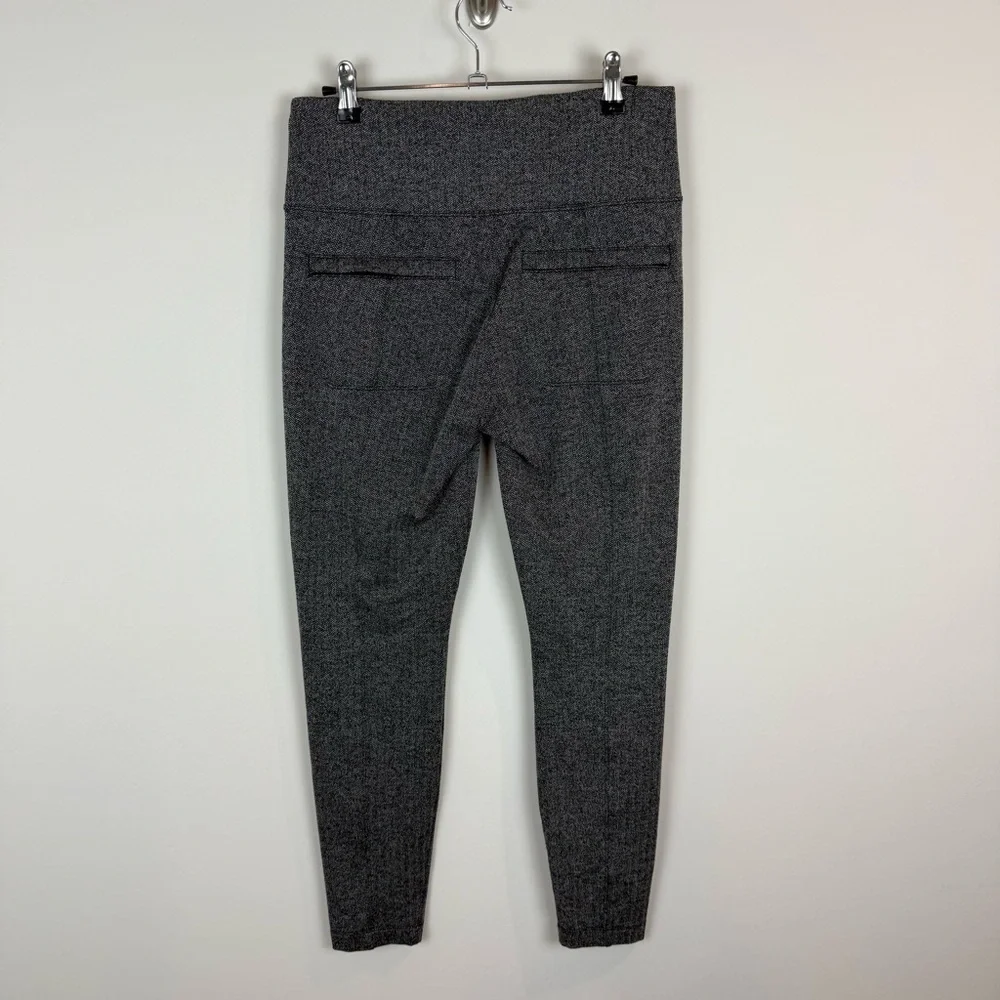 Athleta Delancey Herringbone Tight Black White Sz Medium